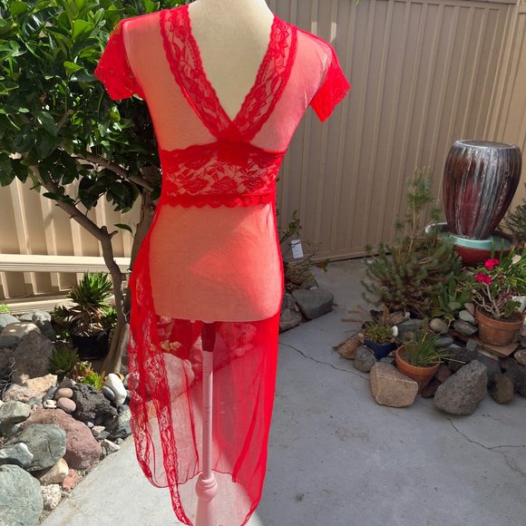 Sheer midi/maxi negligee/dress/cover up - Picture 5 of 10